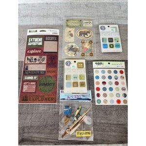 Vintage Stickers LOT - Fishing Hunting Hiking 3D Embellishments Retired NEW #29